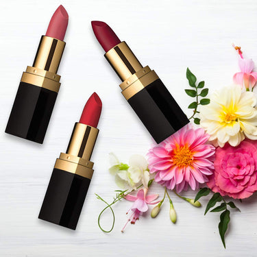 Iba Long Stay Matte Lipstick for Women- M11 Ruby Blossom, 4g | Creamy Matte Finish & Smooth Texture| Long-Lasting | Hydrated Lips | Enriched with Vitamin E| Intense Colour & Highly Pigmented | Lip Makeup